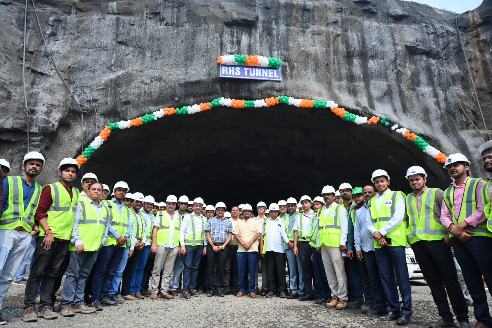 Breakthrough of Bhoj-Morbe Tunnel (RHS Tube)