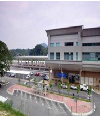 Station Building with Fountain Image
